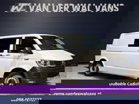 Volkswagen Transporter - 2.0 TDI 150pk L2H1 Dubbele Cabine Euro6 Airco | 5-Zits | Navigatie | 2500kg Trekhaak | Apple Carplay Android Auto, Sidebars, Parkeersensoren, Achterklep