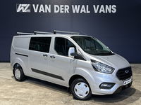 Ford Transit Custom - 2.0 TDCI 131pk L2H1 Dubbele Cabine Euro6 Airco | 6-Zits | Camera | LED | 2800kg Trekhaak | Cruisecontrol Verwarmde voorruit, Android Auto, Dakdragers, Parkeersensoren
