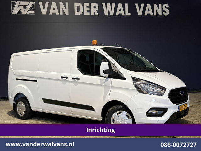 Ford Transit Custom - 2.0 TDCI 130pk L2H1 Inrichting Euro6 Airco | Camera | LED | Cruisecontrol | Verwarmde voorruit Parkeersensoren, 2800kg trekvermogen, Bijrijdersbank