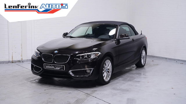 BMW 2 Serie - Cabrio 218i Luxury Navi Clima Leder Apple Carplay Bi- Xenon Afn. trekhaak Cruise PDC