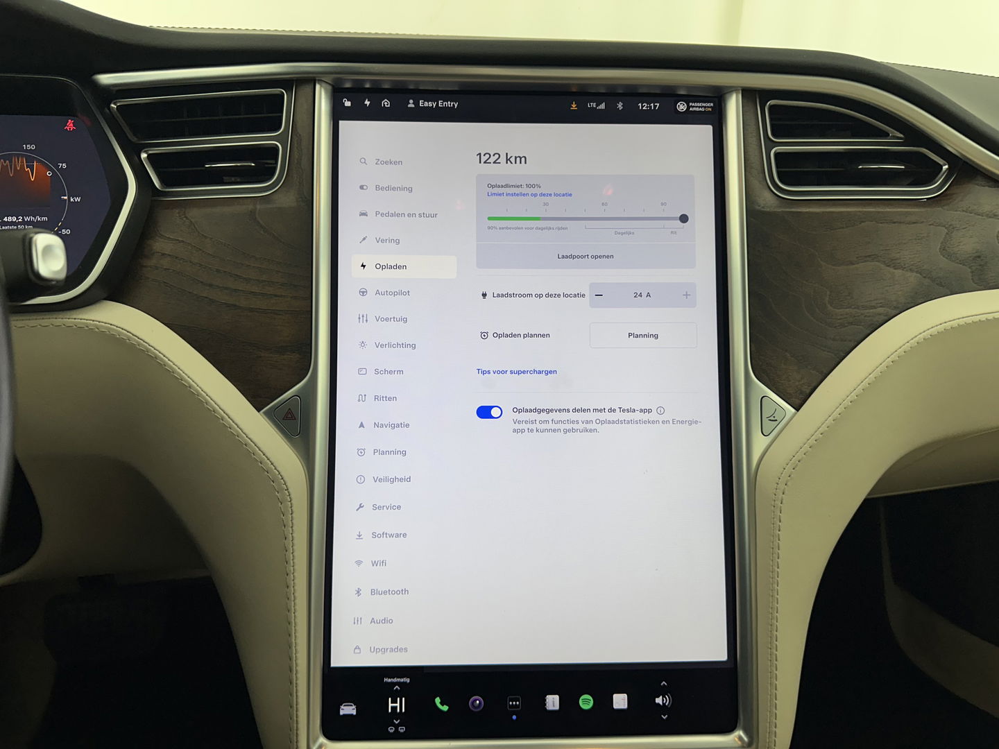 Tesla Model S 100D AWD [ 3-Fase-17kW] {SOH-86%} (INCL.BTW) *PANO-WINDOW | AUTO-PILOT | LEATHER | CCS-FASTLOADER | FULL-LED | NAVI-FULLMAP | KEYLESS | MEMORY-PACK | HEATED-COMFORTSEATS | DIGI-COCKPIT | 19"ALU*