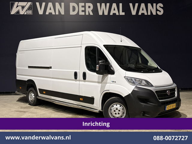 Fiat Ducato - 3.0 NP 136pk L4H2 Post NL inrichting Euro6 Airco | Camera | Sidebars | 270 graden achterdeuren, schappen, doorloopdeur