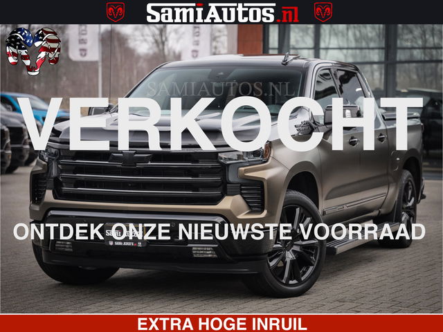Chevrolet Silverado - TWO-TONE COACHWORK | HUD | BLACK EDITION | BOM VOL | PICK UP DODGE RAM | DUBBELE CABINE DC | 5 PERSOONS | GRIJSKENTEKEN |