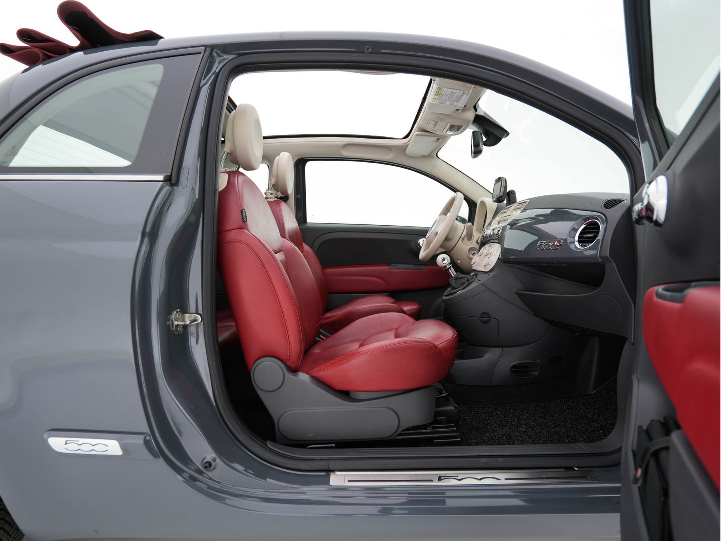 Fiat 500C 1.2 Lounge *LEATHER | TOM-TOM-NAVI | AIRCO | PDC | HEATED-COMFORTSEATS | INTERSCOPE-SOUNDSYSTEM | 15''ALU*