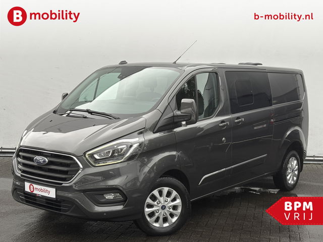 Ford Transit Custom - 300 2.0 TDCI 170PK L2H1 Limited DC MARGE 2X Schuifdeur Trekhaak 3000KG | Leer | Stoelverwarming | Adaptive Cruise Control | Achteruitrijcamera