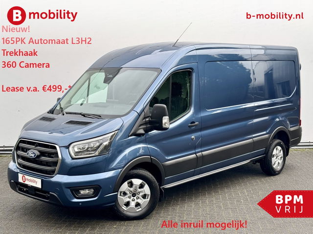 Ford Transit - 350 2.0 TDCI 165PK L3H2 Limited Nieuw Type Automaat Trekhaak 2.800kg | UNIEK* | Trekhaak 2.800kg | Rondomzicht Camera | Apple CarPlay