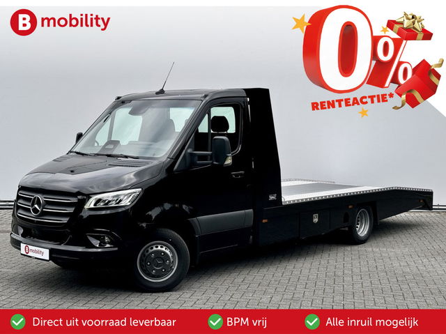 Mercedes-Benz Sprinter - 519 CDI Tijhof AluLiner V/A €32 Per Dag!! Luchtvering NIEUW! MJ.2025 Autotransporter/ Oprijwagen | Lier | 3-Zitplaatsen | AppleCarPlay | DAB | Adaptive Cruise Control | Navigatie | Trekhaak