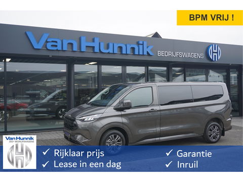Ford Transit Custom 320L 2.5 PHEV 233PK Dubbel Cabine Limited PRIJS INCL. BPM !! 13" Navi, Adap. Cruise, Camera, 17" LM, Trekhaak!! NR. HYBDC2