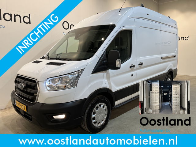 Ford Transit - 350 2.0 TDCI L3H3 Trend Servicebus / Inrichting / Euro 6 / Schuifdeur L + R / Oprijplateau / 220V. / Airco / CarPlay / Camera / Trekhaak