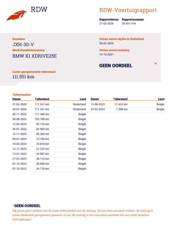 BMW X1 xDrive25e Executive CAMERA / CARPLAY / AUTOMAAT / LEDER / LED / CRUISE CONTROLE / STOELVERWARMING