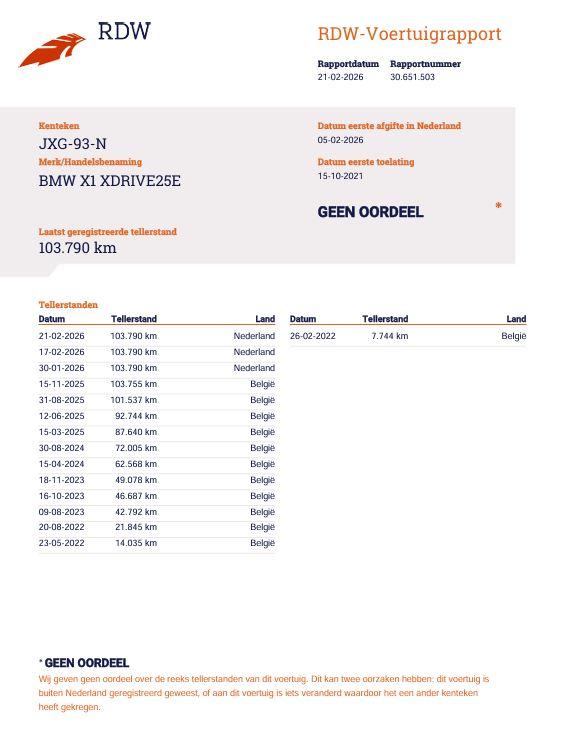 BMW X1 xDrive25e Executive CAMERA / CARPLAY / AUTOMAAT / LEDER / LED / CRUISE CONTROLE / STOELVERWARMING