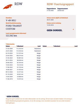 Ford Transit Custom 340 2.0 TDCI L1H2 Limited AIRCO / CRUISE CONTROLE / EURO 6 / TREKHAAK / L1H1