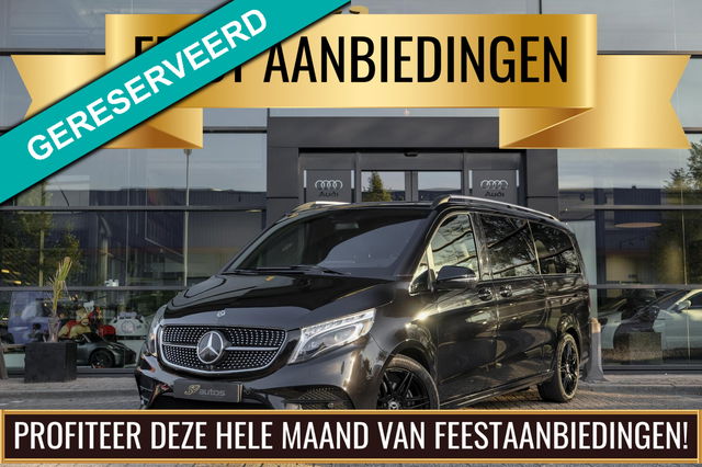 Mercedes-Benz V-Klasse - V300d AMG 240pk Extra Lang XL Burmester Elektrische schuifdeuren Trekhaak Night pakket Black Edition