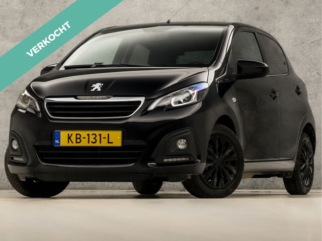 Peugeot 108 - 1.0 e-VTi Black Sport (5 DEURS, AIRCO, BLUETOOTH, GETINT GLAS, SPORTSTOELEN, MULTIFUNCTIONEEL STUURWIEL, NIEUWE APK, NIEUWSTAAT)