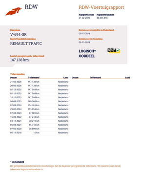 Renault Trafic 1.6 dCi T29 L2H1 DC Comfort Energy DUBBEL CABINE / AIRCO / CRUISE CONTROLE / NAVI / TREKHAAK