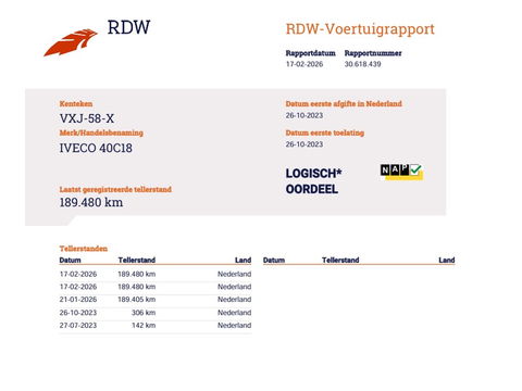 Iveco Daily 40C18 3.0 Hi-Matic Automaat Euro 6 Bakwagen - Laadklep 1000kg