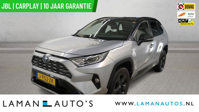 Toyota RAV4 - 2.5 Hybrid 218pk Bi-Tone | Alarm JBL CarPlay Halfleder Trekhaak ECC Nav 18" LMV ACC Camera Metallic | Hybrid Voorschoten