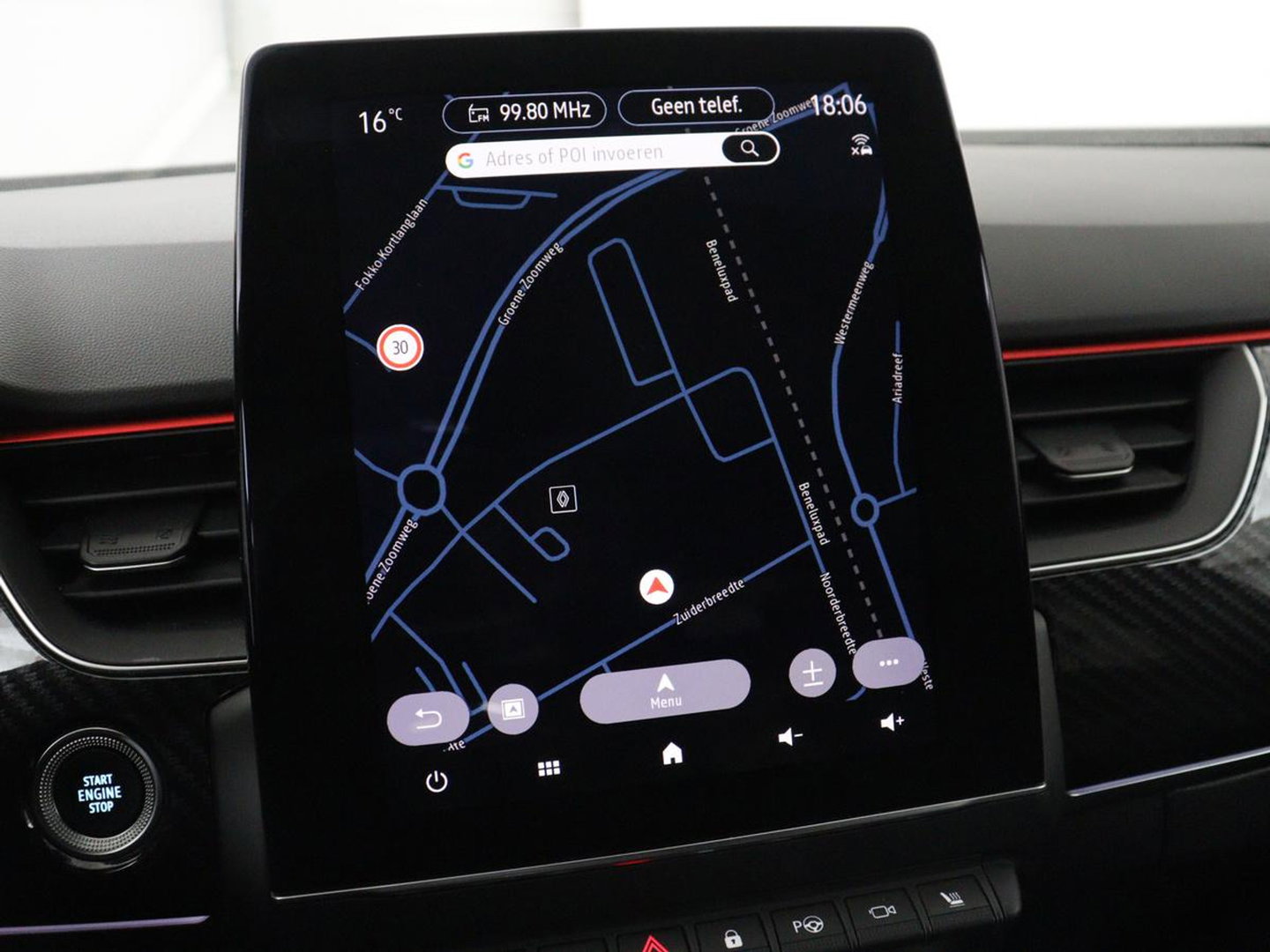 Renault Arkana 1.6 E-Tech Hybrid 145 R.S. Line | Panoramadak | Leder/Alcantara | Trekhaak | Stoelverwarming | Adaptive cruise | Camera | Carplay | Keyless | Park Assist | Full LED | Navigatie