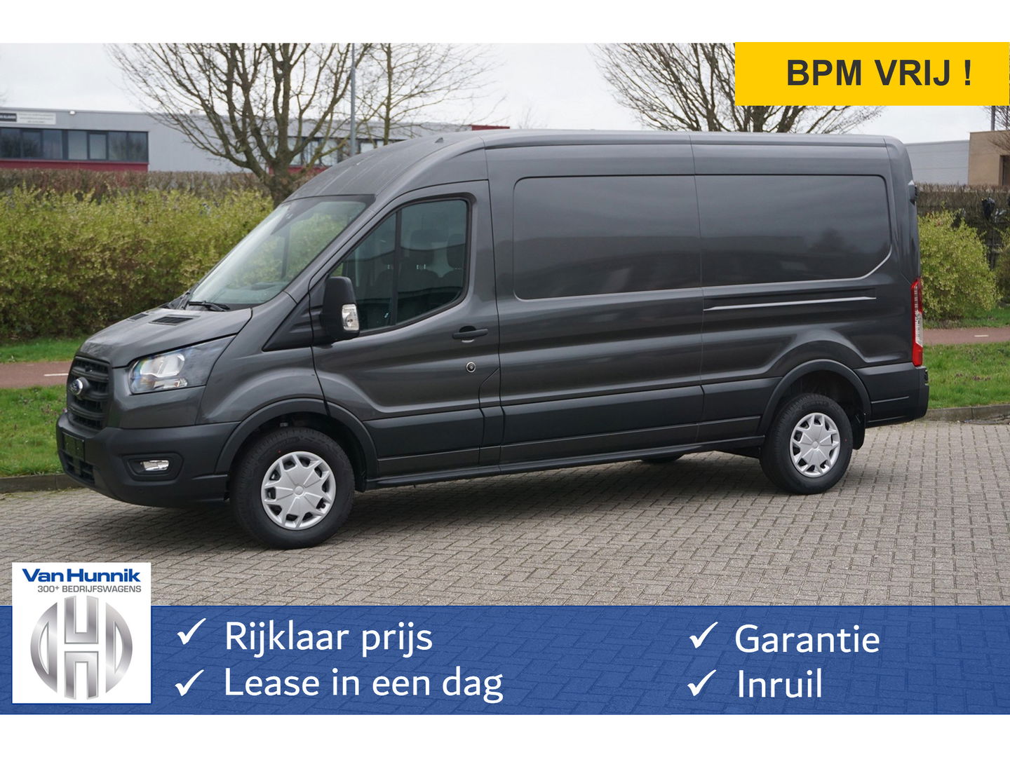 Ford Transit 350L 130PK L3H2 Trend BPM VRIJ!! Clima, 12" Sync 4 scherm Navi, 270° deur, Trekhaak!! NR. 330