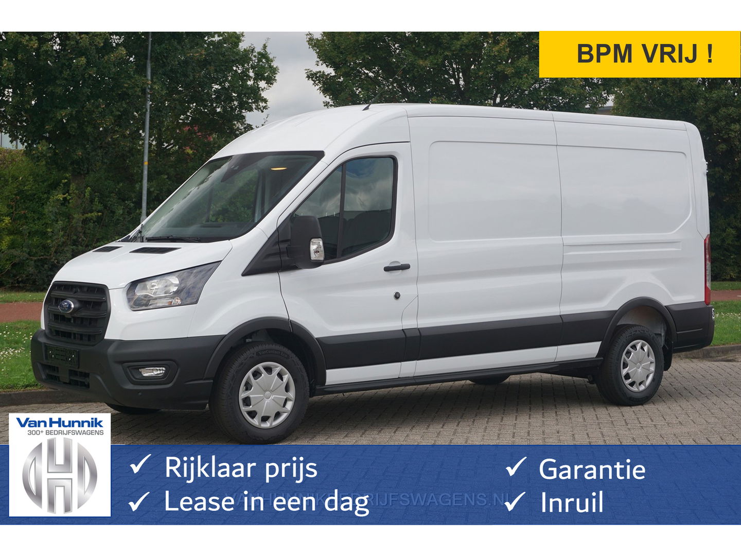 Ford Transit 350L 130PK L3H2 Trend AUT BPM VRIJ!! Clima, 12" Sync 4 Navi, 270º deur, Trekhaak!! NR. 165