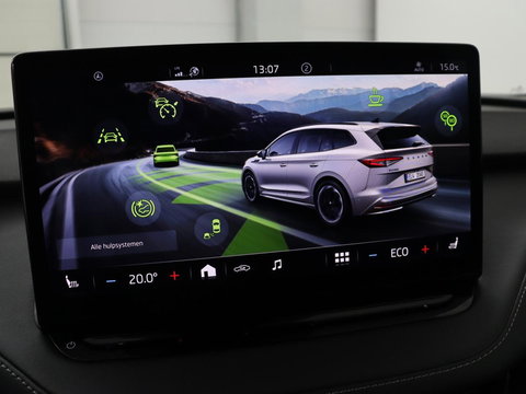 Škoda Enyaq iV 80 Sportline | SOH 94% | Panoramadak | Stoelverwarming | Memory | Adaptive cruise | Leder/Alcantara | Camera | Carplay | Keyless | DAB | Navigatie | Matrix LED