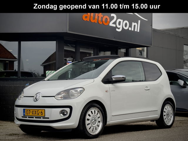 Volkswagen up! - 1.0 HIGH UP White BLEUMOTION PANODAK LEDER NAVI AIRCO LED LMV PDC