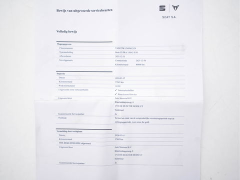 CUPRA Born Adrenaline One 62 kWh [ 3-Fase ] {SOH-92%} (INCL-BTW) *PANO | ADAPTIVE-CRUISE | FULL-LED | MICROFIBRE | TOPVIEW | BLIND-SPOT | KEYLESS | NAVI-FULLMAP | KEYLESS | AMBIENT-LIGHT | DIGI-COCKPIT | MASSAGE | CARPLAY | SPORT-SEATS | 19"ALU*