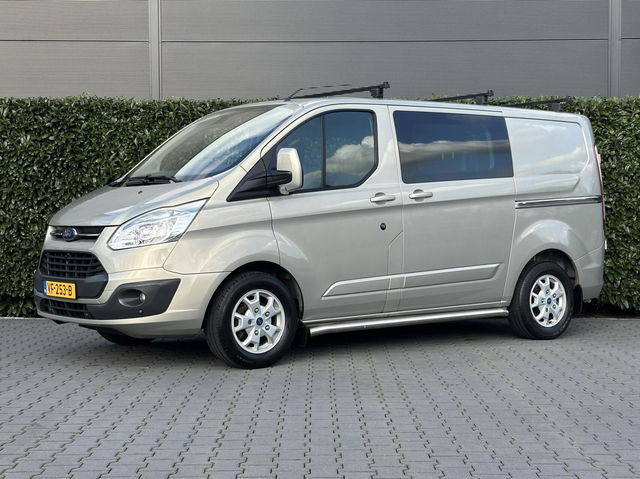 Ford Transit Custom - 270 2.2 TDCI L1H1 Limited DUBBEL CABINE, NL AUTO, NAP LOGISCH, NAVI, CRUISE, AIRCO, TREKHAAK, LICHTMETAAL 16"