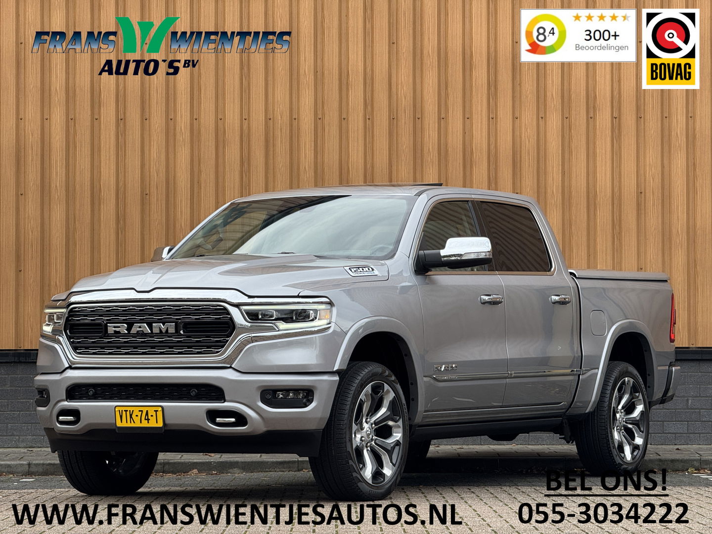 Dodge Ram 1500 5.7 V8 4x4 Crew Cab Limited | Luchtvering | LPG | Harman/Kardon | Panoramadak | 22" Lichtmetaal | Stoelventilatie / verwarming | Stuurwielverwarming | 360° Camera | Spiegel Camera |