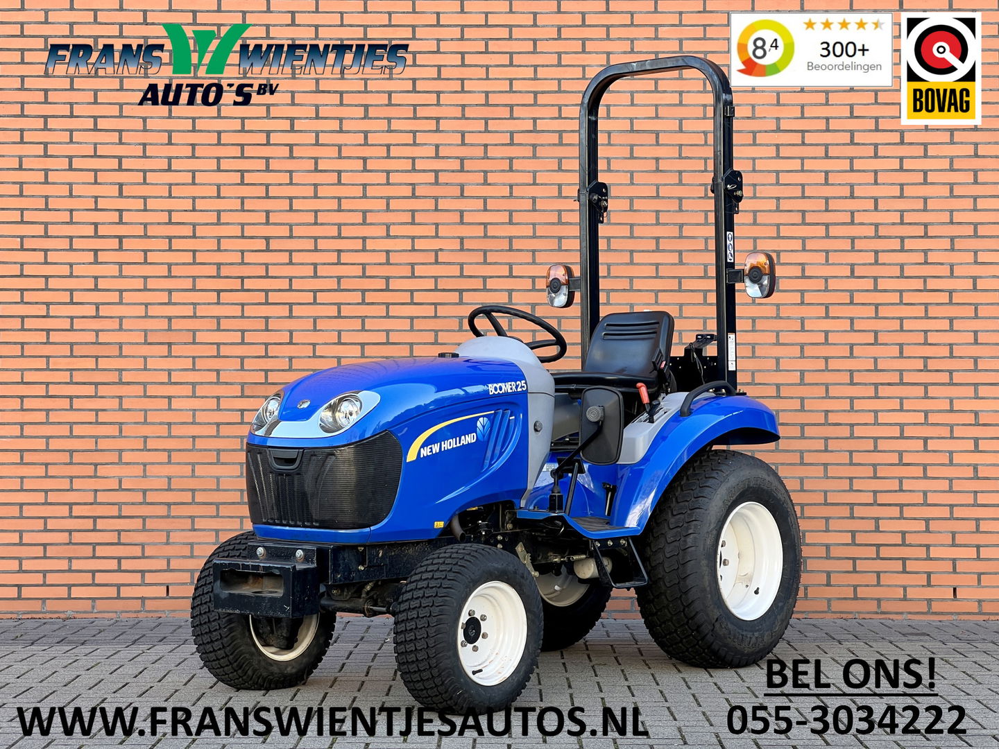 New Holland Boomer 25 | Aftak as voor + achter | Hefinrichting | 4WD | Differentieel slot | Cruise control | 58 uur | nieuw staat | trekhaak |