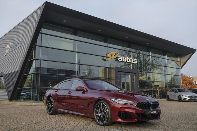 BMW 8 Serie - Gran Coupé 840i 333pk M-sport xDrive Panoramadak M8 seats Bowers&Wilkins Stoelkoeling Aventurin Rot 20" LMV