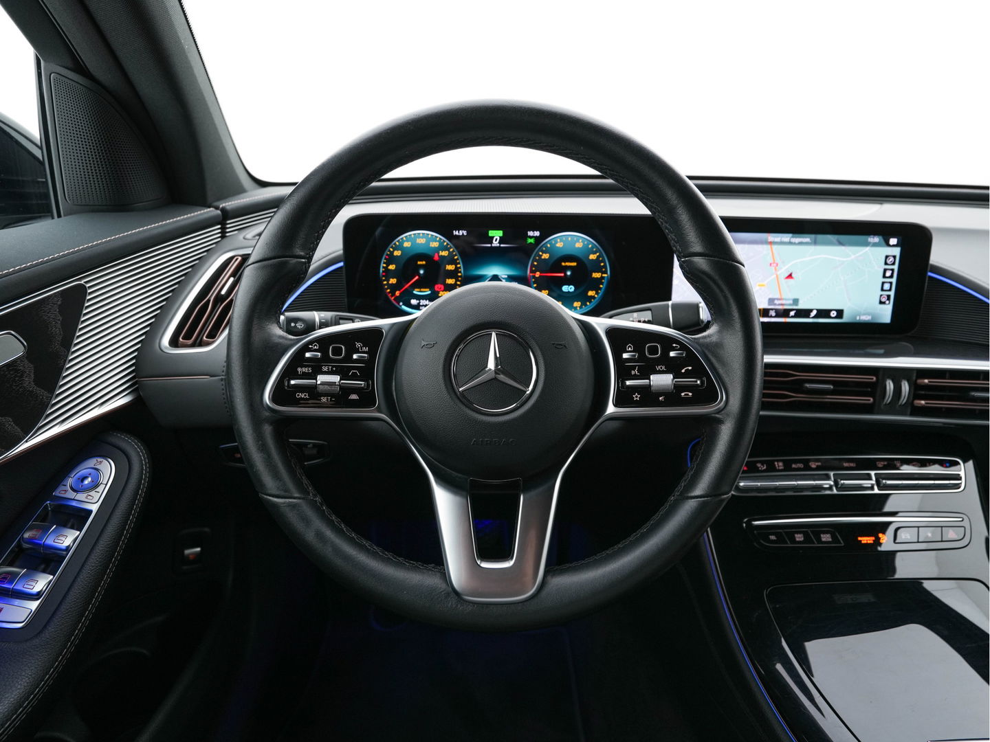 Mercedes-Benz EQC 400 4MATIC Business Solution Luxury 80 kWh {SOH-89%} (INCL.BTW) Aut.*LEATHER | FULL-LED | DISTRONIC | BLINDSPOT | HEATED-COMFORTSEATS | DIGI-WIDESCREEN | DAB+ | KEYLESS | AMBIENTLIGHT | NAVI-FULLMAP | ECC | PRIVACY-GLASS | PDC | 20''ALU*