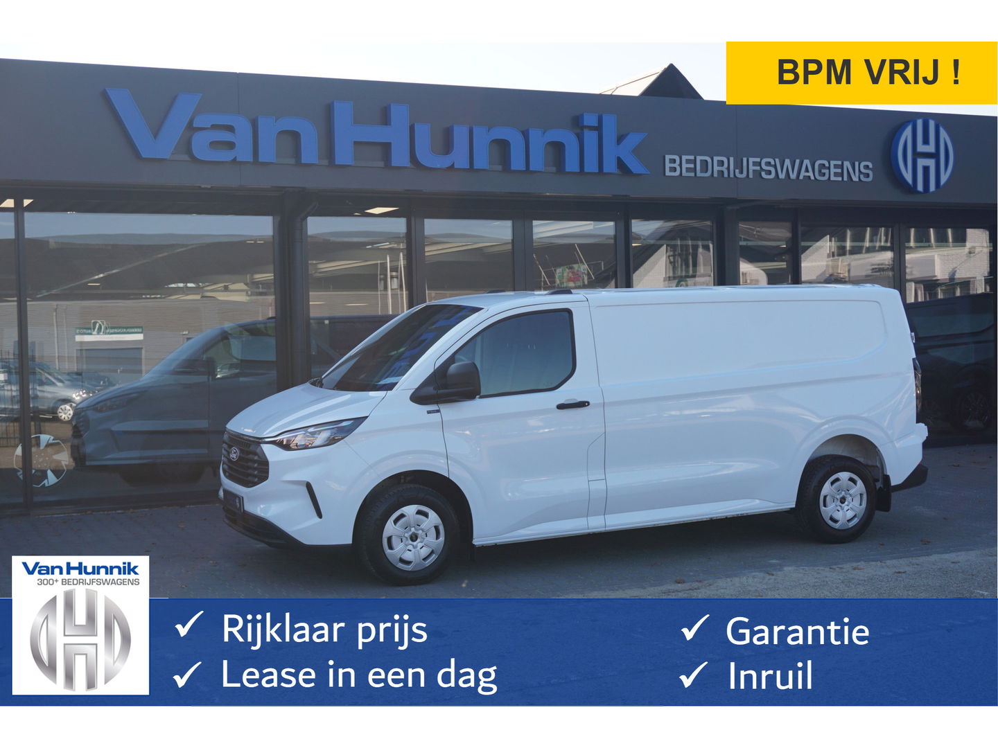 Ford Transit Custom 300L 136PK Trend BPM VRIJ!! 12" Sync4 Apple CP/Android A, Camera, Trekhaak!! NR. 902*