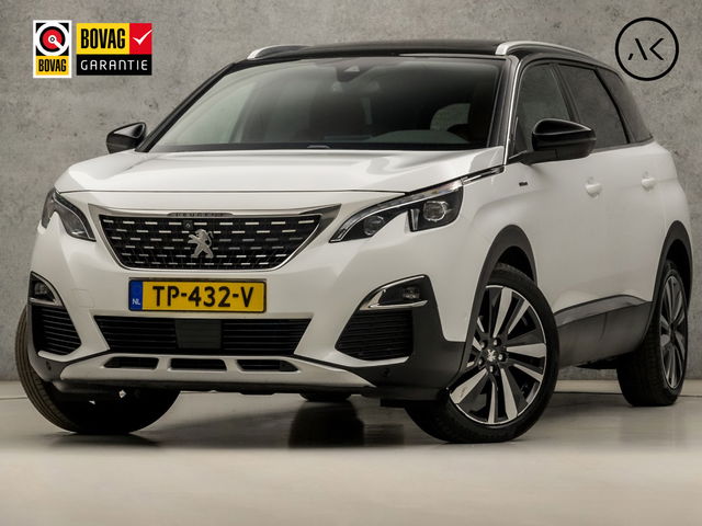 Peugeot 5008 - 1.2 PureTech GT-Line Deluxe (PANORAMADAK, APPLE CARPLAY, GROOT NAVI, 360 CAMERA, FOCAL AUDIO, BRUIN LEDER, KEYLESS, ELEK ACHTERKLEP, NIEUWSTAAT)