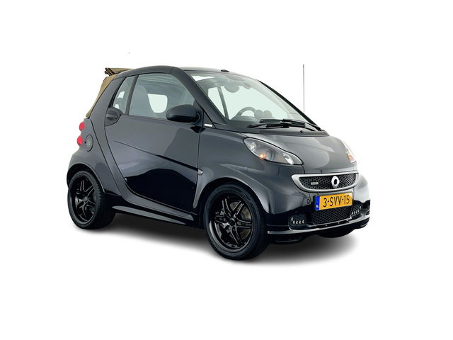 smart Fortwo - cabrio Electric drive Brabus Black-Edition 18 kWh {SOH-99%} Aut. *NAVI-FULLMAP | LEATHER | AIRCO | HEATED-SPORTSEATS | CRUISE | SHIFT-PADDLES  | AIRSCARF | 16'' ALU*