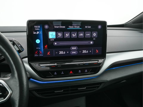 Volkswagen ID.4 First Max 77 kWh [ 3-Fase ] {SOH-81%} (INCL.BTW) Aut. *PANO | HEAD-UP | LEATHER-FABRIC | FULL-LED | MEMORY-PACK | TOP-VIEW | BLIND-SPOT | HEATED-SPORTSEATS | DIGI-COCKPIT | DAB+ | 19''ALU*