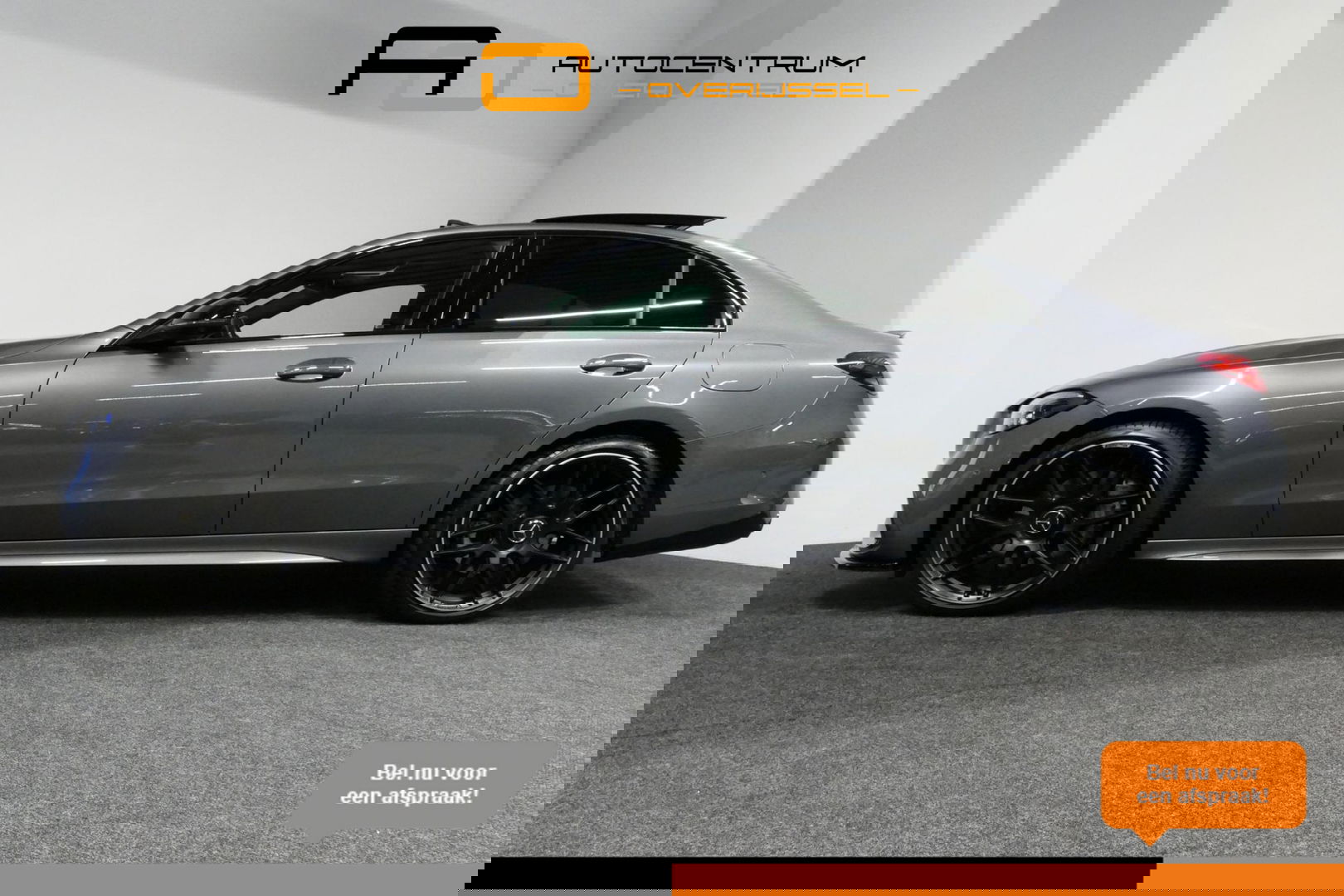 Mercedes-Benz C-Klasse 300 e AMG Line / C63s AMG Diffuser / Panamericana Grille / Panoramadak / Elektr. verstelbare voorstoelen + memory / Digital Light (Laser) / Stoelverwarming / Ambienteverlichting Plus / Apple Carplay - Android Auto / Rondomzichtcamera / HUD / 20'' LMV / Ac