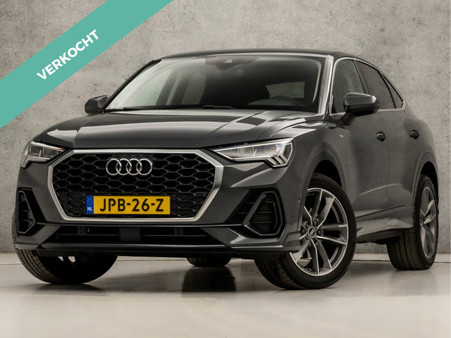 Audi Q3 - Sportback 35 TFSI S-Line Sport 150Pk Automaat (2X S-LINE, APPLE CARPLAY, GROOT NAVI, LEDER, SFEERVERLICHTING, STOELVERWARMING, SPORTSTOELEN, ADAPTIVE CRUISE, GETINT GLAS, TREKHAAK, PLAT SPORTSTUUR, NIEUWSTAAT)