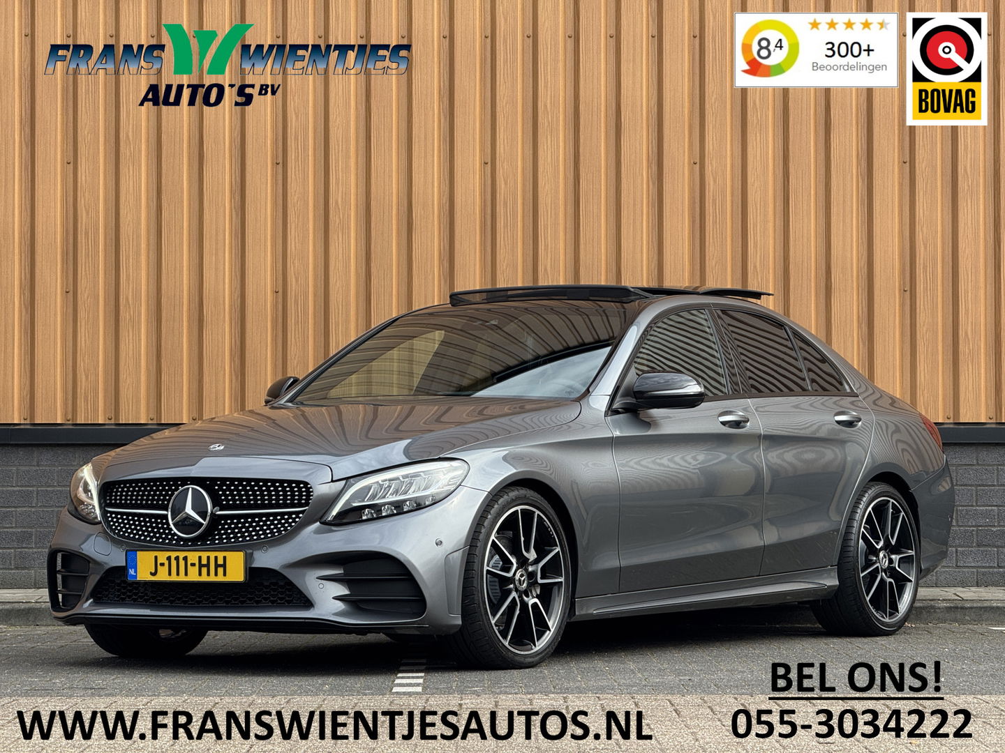 Mercedes-Benz C-Klasse 200 Business Solution AMG Plus Upgrade Edition | Burmester | Panoramadak | Sfeerverlichting | Apple Carplay | Android Auto | Camera | Lane Assist | Dodehoeksensor | LED |