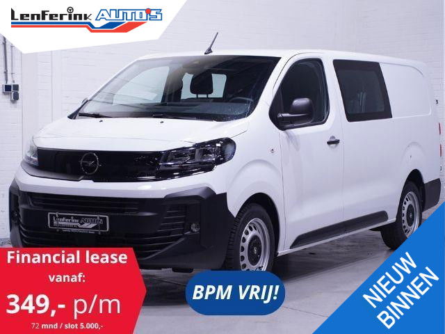 Opel Vivaro - 120 pk L3H1 Dubbel Cabine 6-Zits, Navi, BPM vrij Airco, Cruise Control, Laadruimte Pakket, Nwe Model, PDC achter