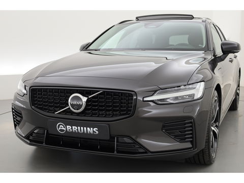 Volvo V60 2.0 T6 Plug-in hybrid AWD Ultra Dark | Pano-dak | Head-up | 360 camera | Leer | Stoel + stuurverw. | Gelamineerd glas |