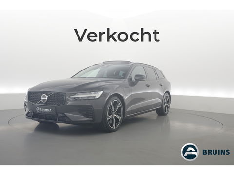 Volvo V60 2.0 T6 Plug-in hybrid AWD Ultra Dark | Pano-dak | Head-up | 360 camera | Leer | Stoel + stuurverw. | Gelamineerd glas |