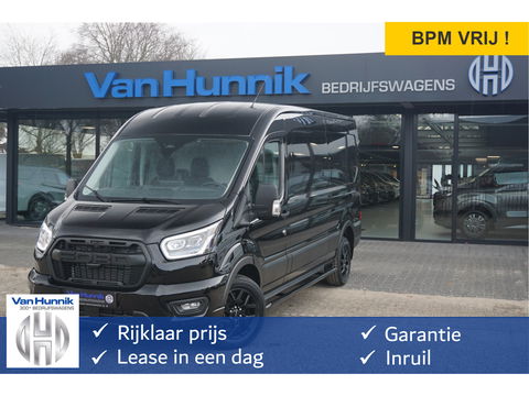 Ford Transit 350L L3H2 Black Raptor AUT-10 RWD 165PK BPM VRIJ Navi, Adap. Cruise, 360° Cam, 3.5T Trekhaak!! NR. A211