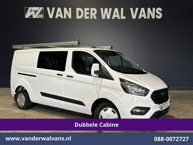 Ford Transit Custom - 2.0 TDCI 131pk L2H1 Dubbele Cabine Euro6 Inrichting Airco | 5-zits | LED | Imperiaal Cruisecontrol, Stoelverwarming, Parkeersensoren