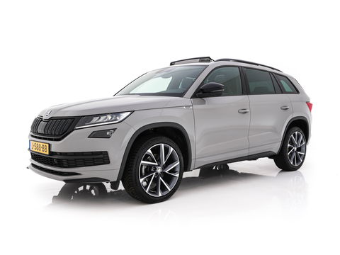 Škoda Kodiaq 1.5 TSI Sportline Business (INCL-BTW) Aut. *PANO | LEATHER-MICROFIBRE | FULL-LED | MEMORY-PACK | DIGI-COCKPIT | NAVI-FULLMAP | CAMERA | DAB+ | AMBIENT-LIGHT | KEYLESS | DAB+ | CARPLAY | PRIVACY-GLASS | 20"ALU*