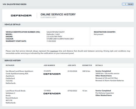 Land Rover Defender 110 2.0 P400e 110 X / Panoramadak / Elektr. verstelbare voorstoelen + memory / Matrix LED / Rondomzichtcamera / HUD / Koelkast in armleuning / Head-up / Apple Carplay - Android Auto / Stoelkoeling & verwarming / Luchtvering / Meridian Surround Sound / Ele
