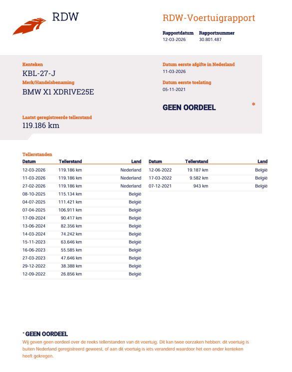 BMW X1 xDrive25e Executive CAMERA / CARPLAY / HEAD UP DISPLAY / LEDER / LED / CRUISE CONTROLE / STOELVERWARMING