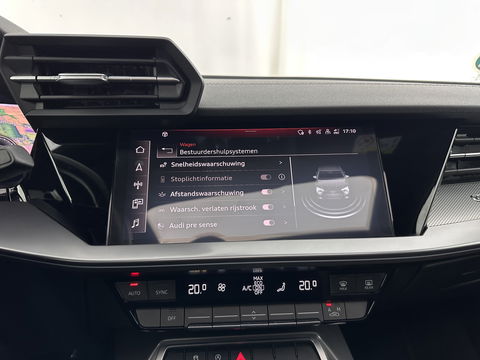 Audi A3 Limousine 35 TFSI S-Line Edition (INCL-BTW) Aut. *PANO | LEATHER-FABRIC | FULL-LED | AMBIENTLIGHT | SPORTSEATS | DIGI-COCKPIT | NAVI-FULLMAP | PRIVACYGLASS | SHIFTPADDLES | DAB+ | ADAPTIVE-CRUISE | 17"ALU*