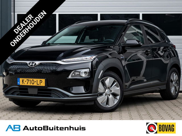 Hyundai Kona - EV Premium Sky 64 kWh|1e EIGENAAR|SOH 100%|STOEL-STUUR VERWARMD|STOELVENTILATIE|LEDER|DODEHOEKDETECTIE