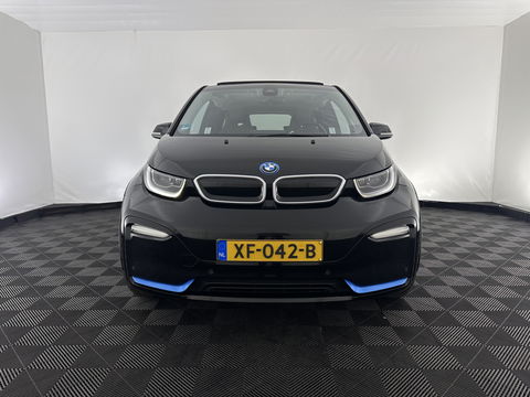 BMW i3 S 120Ah 42 kWh [ 3-Fase-11kW ] *ACCUCEL-DEFECT / RANGE 151KM* *HEAT-PUMP | PANO | ADAPTIVE-CRUISE | LEATHER-FABRIC | FULL-LED | HARMAN/KARDON | HEATED-COMFORTSEATS | NAVI-FULLMAP | DAB+ | ECC | PDC | 18''ALU*